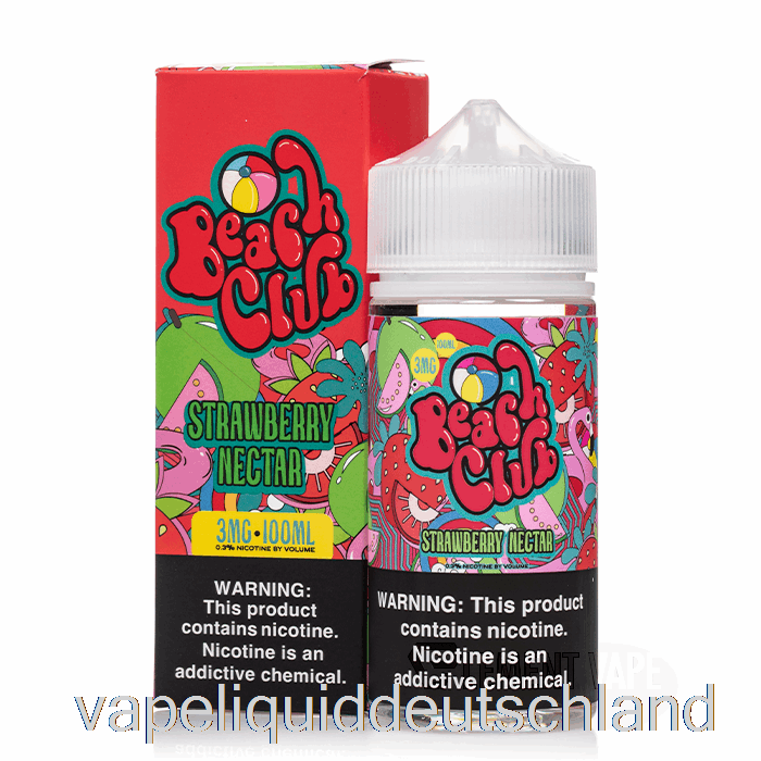 Erdbeernektar - Beach Club - 100 Ml 6 Mg Vape-Flüssigkeit